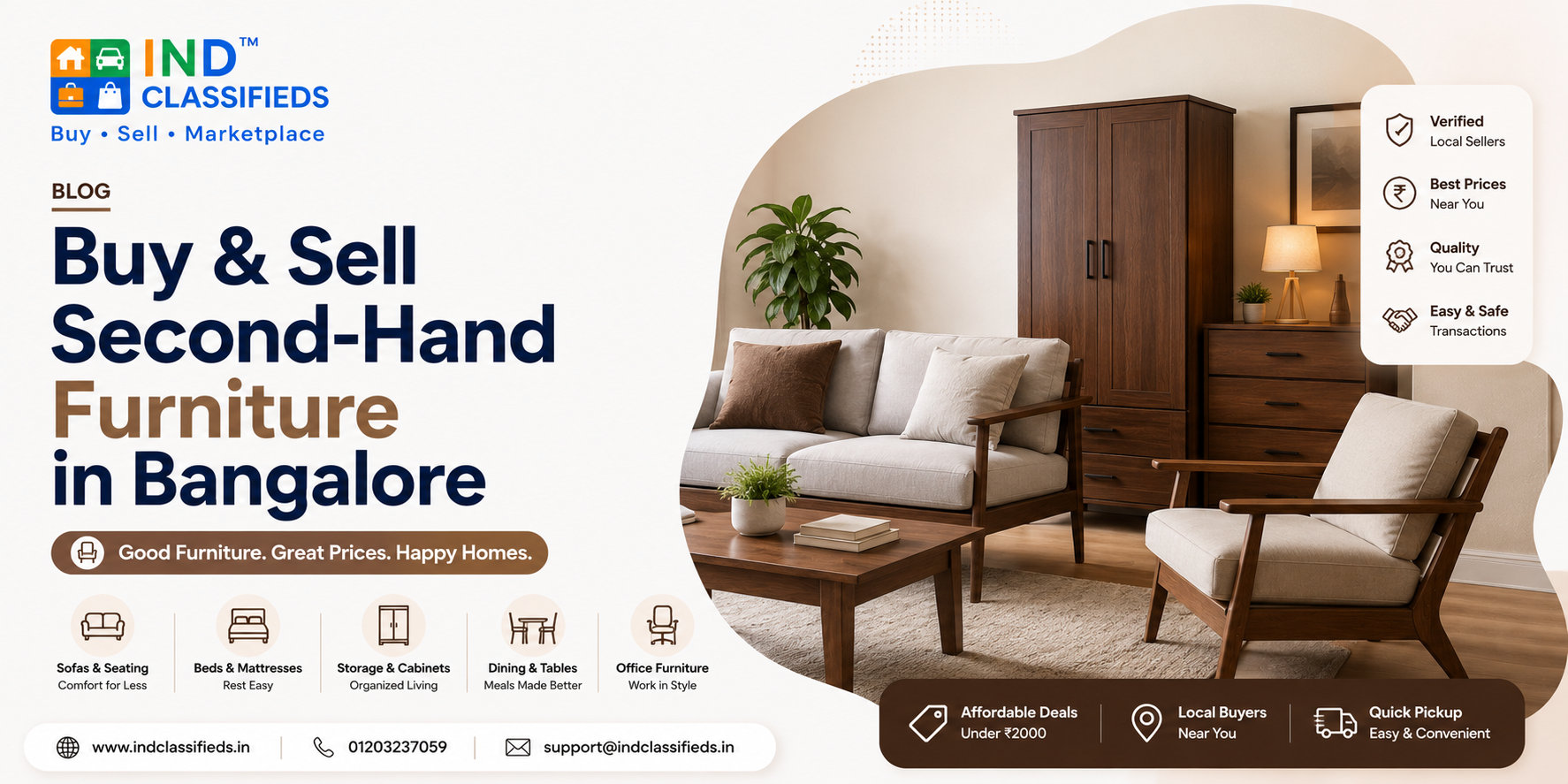 Buy & Sell Second-Hand Furniture in Bangalore